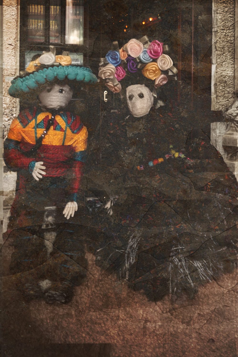 Day of the Dead Couple #2 enjoying the festivities in town. Image altered in Photoshop, just for fun.