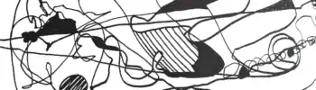 Scribbled abstract black and white artwork representing emotional struggles in marriage.