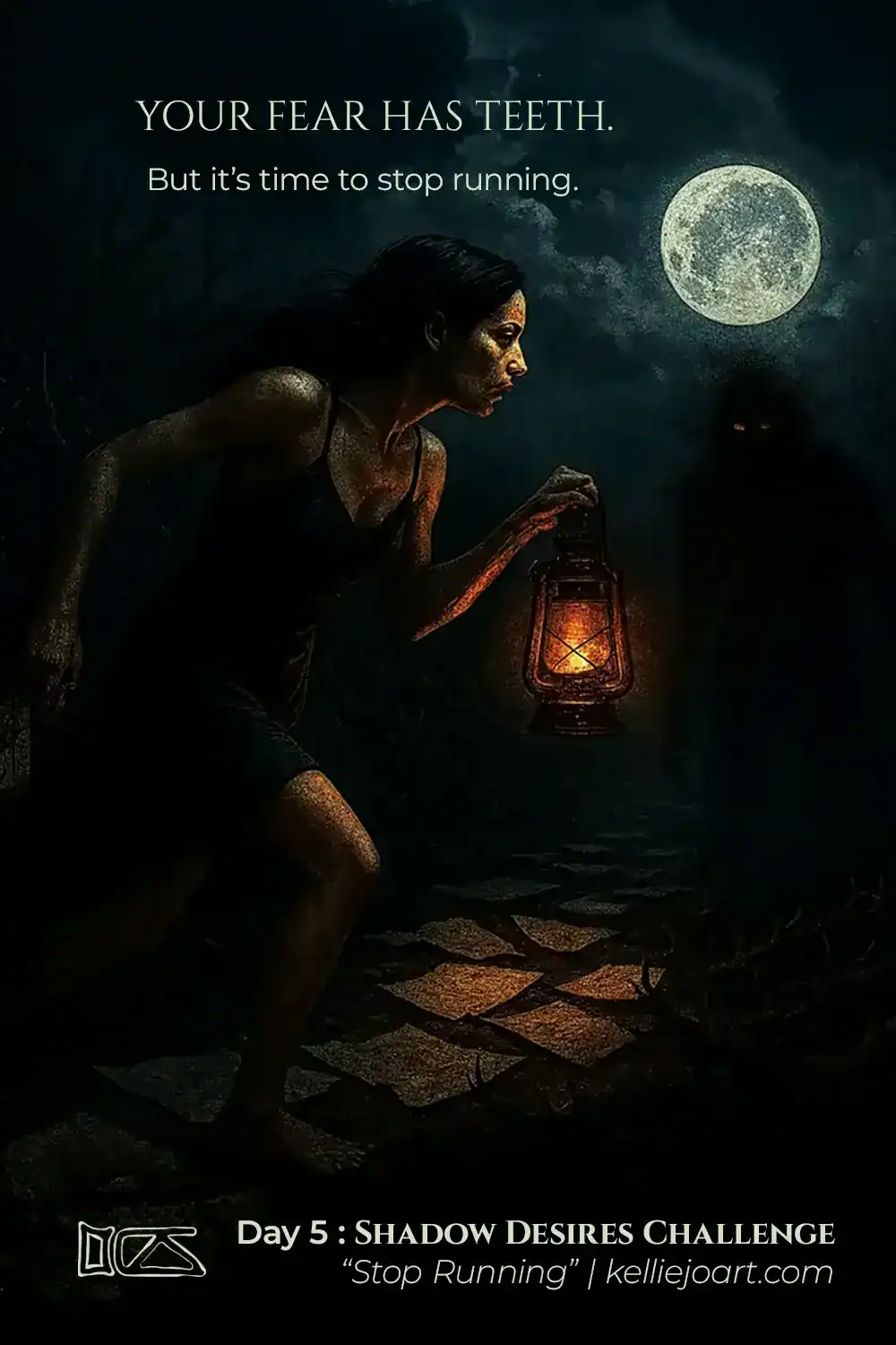 Day 5 of the Shadow Desires Challenge catches our heroine as she tries to outrun the "monster" that has something to give her.