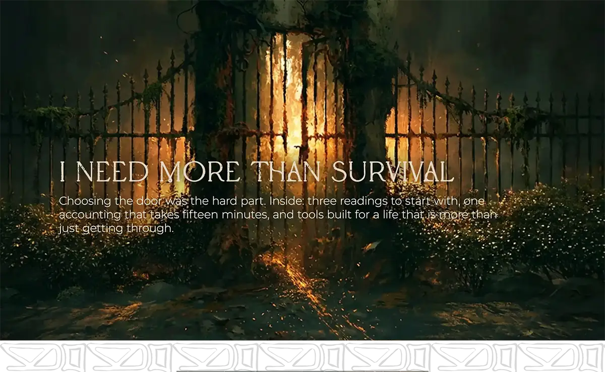 I Need More Than Survival